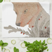 Van de Kinder grootmoeder kerstaxfox Theedoek (Gevouwen)