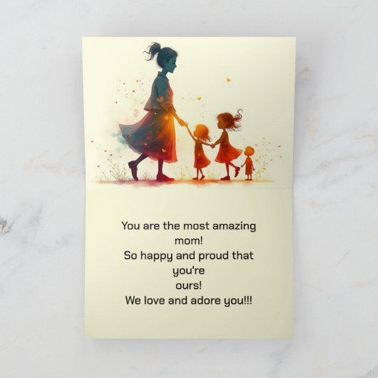 VAN DE KINDER MOEDERDAG KAART (Binnen)