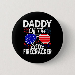 Van de kleine vuurwerk grap 4 juli vader ronde button 5,7 cm