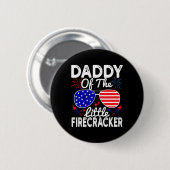 Van de kleine vuurwerk grap 4 juli vader ronde button 5,7 cm (Voorkant /achterkant)