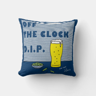 Van de klok D.I.P. (Drink in vrede) Kussen