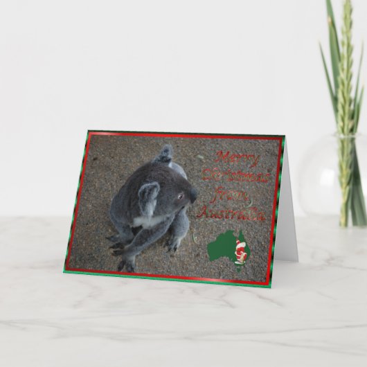 Van de koala het Australische Kerstmis van Feestdagen Kaart (Voorkant)