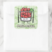 Van de komHawaï van de por van de de ruwe Vierkante Sticker (Tas)