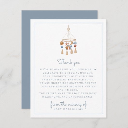 Van de kwekerij van, waterverf mobiel kaart (Voorkant / Achterkant)