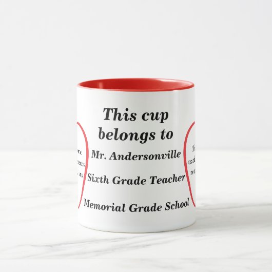 van de leraar mok (Midden)