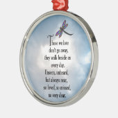 Van de libel "zo van het Gehouden" Gedicht Metalen Ornament (Links)