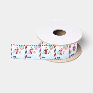 Van de liefdesCristmas van de kerstman de slakpost Satijnen Lint