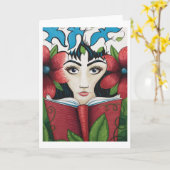 Van de "literaire Geest" het wenskaart Kaart (Gele Bloem)