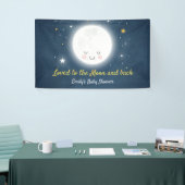 Van de maan en de Achterpartijbanner gehouden Spandoek (Beurs)