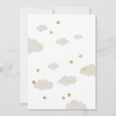 Van de maan en het Achterste Baby shower Gold Whit Kaart (Achterkant)