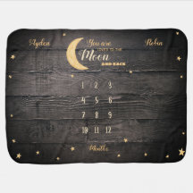 Van de maantwin baby's van de unisex-mijlpaal bab