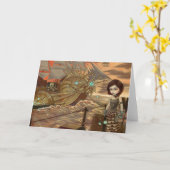 Van de "maritieme Zonsondergang" het Wenskaart Kaart (Gele Bloem)