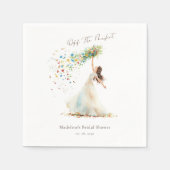 Van de markt af Whimsical Bruiloftsborrel Servet (Voorkant)