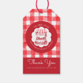 Van de markt boeren rood 2 moderne bruidsdouche cadeaulabel (Voorkant)