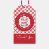 Van de markt boeren rood modern bruidsfeestje cadeaulabel (Voorkant)
