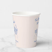 Van de Markt Tekening Bruidsdouche Handgetekend Papieren Bekers (Rechts)