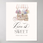 Van de markt Verliefd zijn is zoet Bruidsfeest Poster (Voorkant)