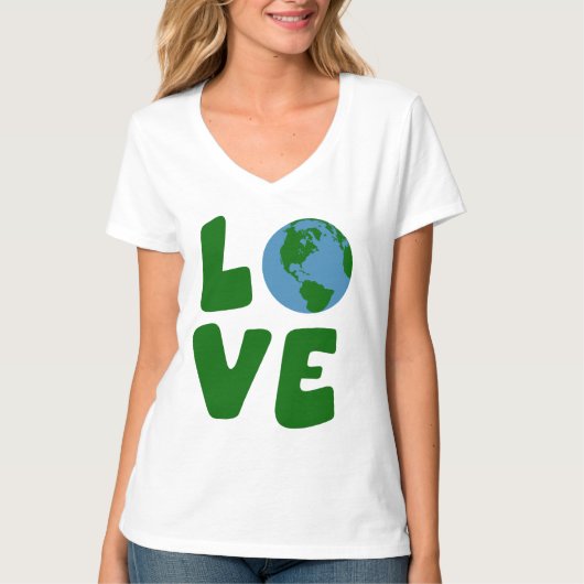 Van de moeder Aarde planeet houden T-shirt (Voorkant)