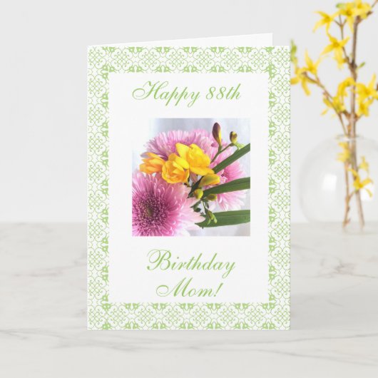 Van de moeder nam de 88ste (leeftijd) B-dag toe Kaart (Gele Bloem)