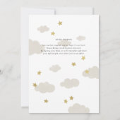 Van de Moon en de Achterste Baby shower Gold Stars (Achterkant)