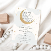 Van de Moon en het Achterblauwe Baby shower gehoud Kaart