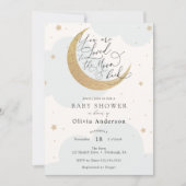 Van de Moon en het Achterblauwe Baby shower gehoud Kaart (Voorkant)