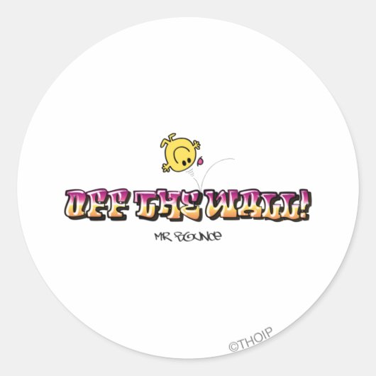 Van de muur! ronde sticker (Voorkant)