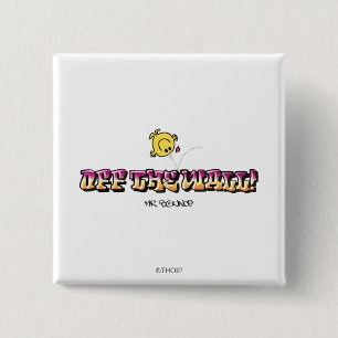 Van de muur! vierkante button 5,1 cm