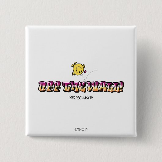 Van de muur! vierkante button 5,1 cm (Voorkant)