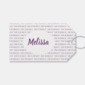 Van de naald van het breien cadeaulabel (Voorkant (Horizontaal))