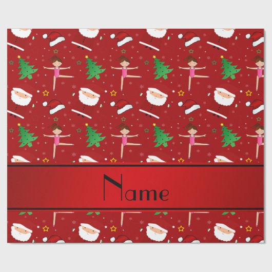 Van de naam rode Kerstmis van de douane de Cadeaupapier (Vlak)