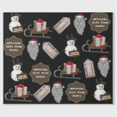 Van de Noordpool de Aangepaste Kerstman Cadeaupapier (Vlak)