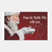 Van de Noordpool met liefdessticker Rechthoekige Sticker (Voorkant)