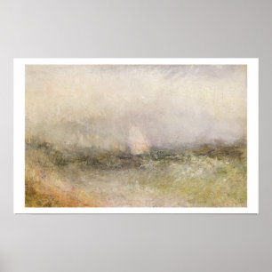 Van de Nore: Wind en water, 1840-5 (olie op papier Poster