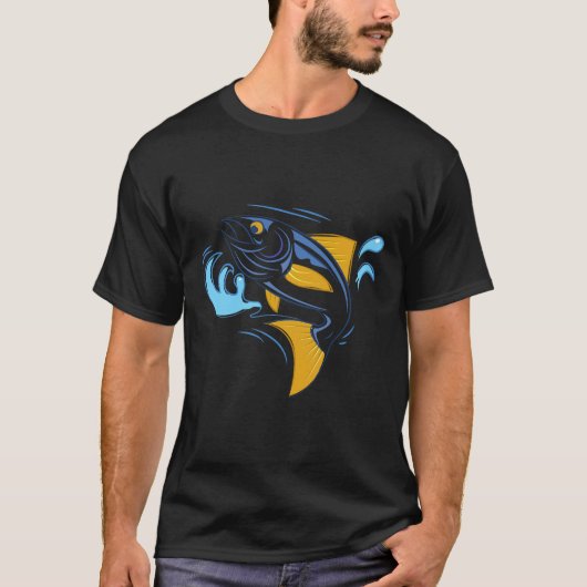 van de oceaan springende tonijnvis t-shirt (Voorkant)