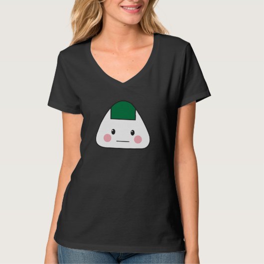 Van de omusubi Japanse rijst van Onigiri nori van T-shirt (Voorkant)