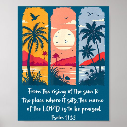 Van de opkomst van de zon tot de plaats psalm poster (Voorkant)