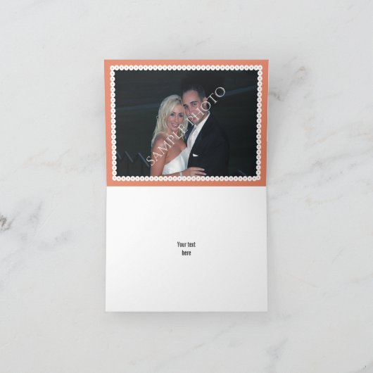 Van de picadoliefde van Papel het huwelijk van het Bedankkaart (Binnen)