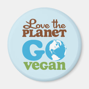 Van de planeet gaan Vegan houden Magneet