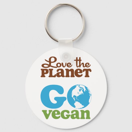 Van de planeet gaan Vegan houden Sleutelhanger (Voorkant)