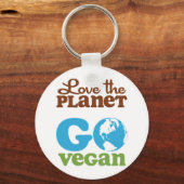 Van de planeet gaan Vegan houden Sleutelhanger (Voorkant)