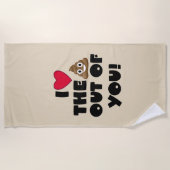 Van de poep uit je Emoji Bath-handdoek houden Strandlaken (Voorkant)