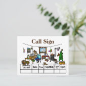 Van de RadioKaarten QSL van de Ham van het Net Briefkaart (Staand voorkant)