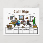 Van de RadioKaarten QSL van de Ham van het Net Briefkaart (Voorkant)