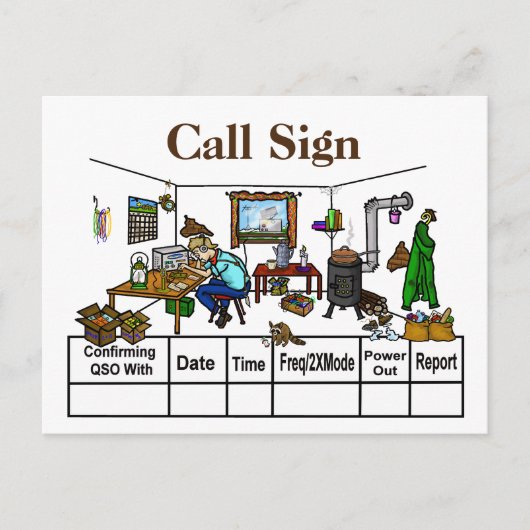 Van de RadioKaarten QSL van de Ham van het Net Briefkaart (Voorkant)