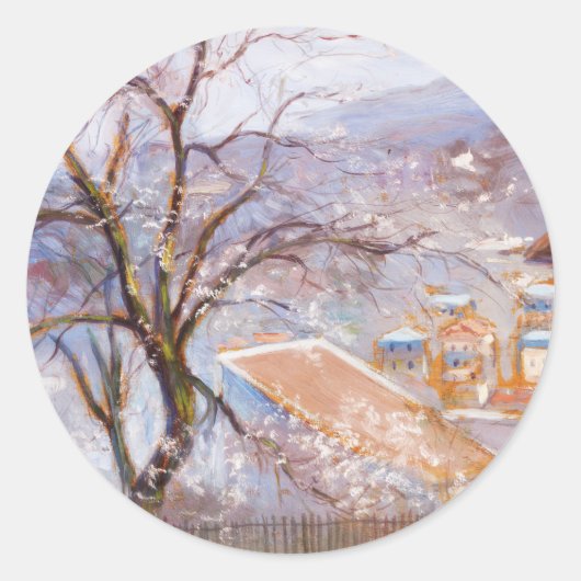 Van de rand van Parijs, Hugo Simberg Ronde Sticker (Voorkant)