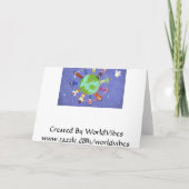 Van de regenboog van de Werveling Het Wenskaart Feestdagen Kaart (Achterkant)