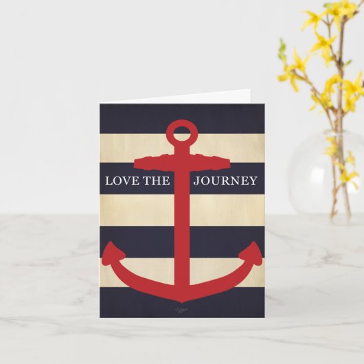 Van de reis houden - Nautical Note Card Kaart (Gele Bloem)