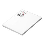 Van de reis Inspirerend  Bike harten Notitieblok (Linkerzijde)