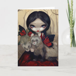 Van de "rode Fretten van de Vlinder" het Wenskaart Kaart